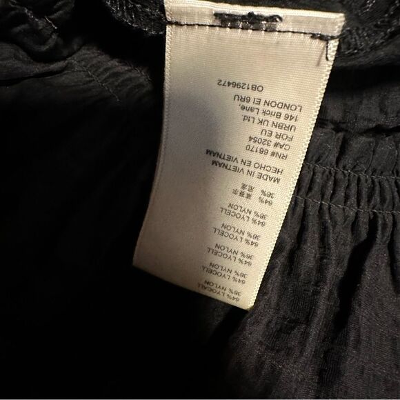 Free People Alicia Top in Black Size Small Oversized Balloon Sleeve - Picture 16 of 16